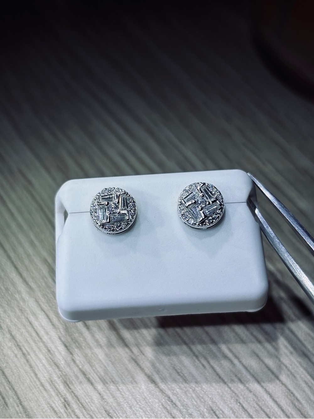 VVS Moissanite Mosaic Stud Earrings